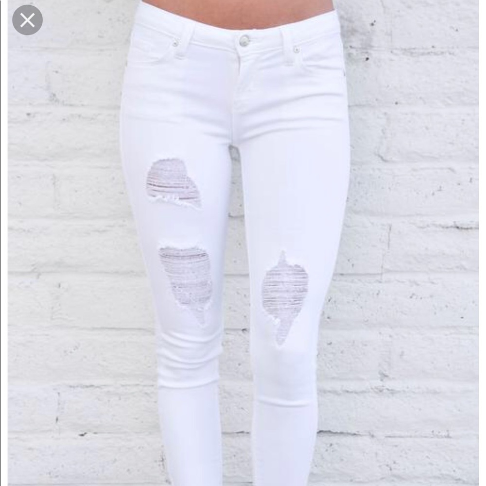 Just Black cropped distressed jeans